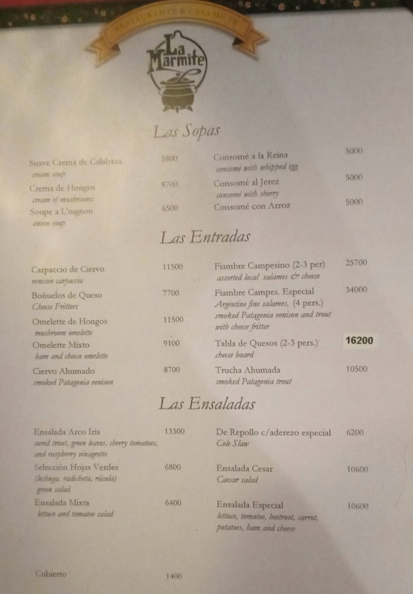 La Marmite Menu - Image 2