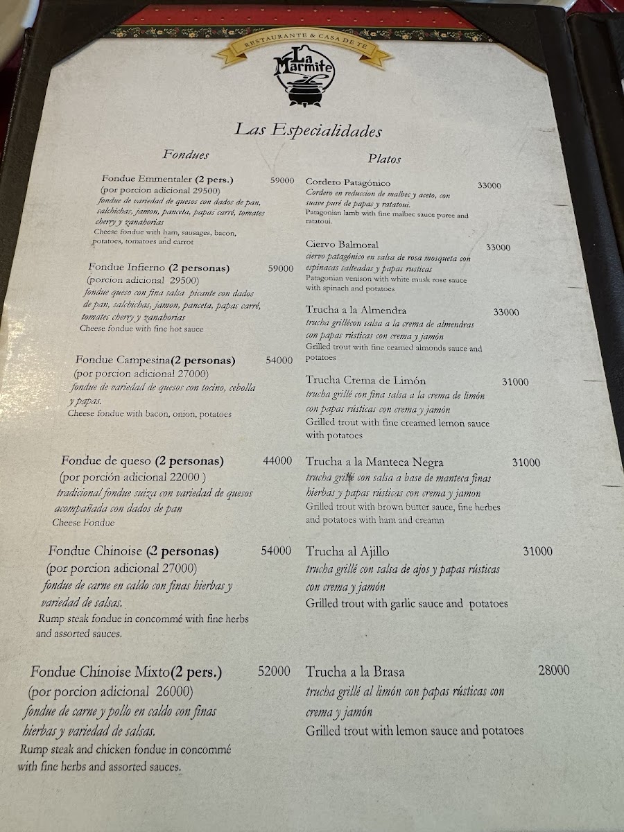 La Marmite Menu - Image 5